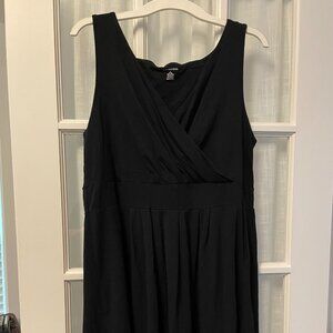 Lands End sleeveless Fit & Flare Black dress size L